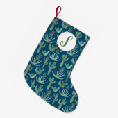 Petite Chaussette De Noël Desert Saguaro Cactus Succulents Motif PERSONNALIS (Devant (Accrochage))