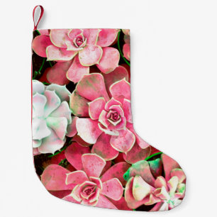 Petite Chaussette De Noël design de fleur de cactus pour mariage romantique