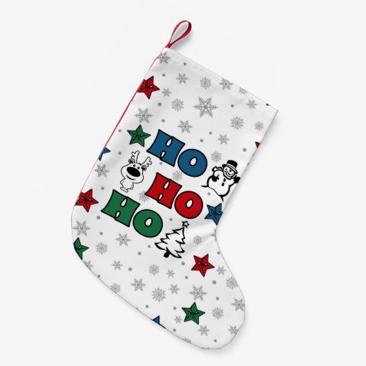 Petite Chaussette De Noël Design de Noël Ho-Ho-Ho (Devant (Accrochage))