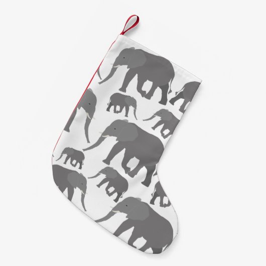 Petite Chaussette De Noël Design éléphant (Devant (Accrochage))