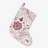 Petite Chaussette De Noël Design floral 28 (Devant (Accrochage))