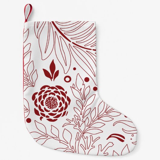 Petite Chaussette De Noël Design floral 28 (Devant)