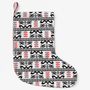 Petite Chaussette De Noël Design motif sans couture inspiré du tradi roumain