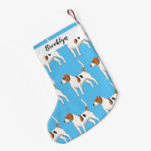 Petite Chaussette De Noël dessin animé de chien beagle (Dos (Accrochage))
