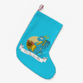 Petite Chaussette De Noël Dessin animé de dragon bleu (Devant (Accrochage))