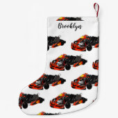 Petite Chaussette De Noël dessin animé de Kart racing (Dos)