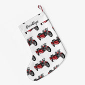 Petite Chaussette De Noël dessin animé de la moto Sidecar (Dos (Accrochage))