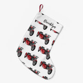 Petite Chaussette De Noël dessin animé de la moto Sidecar (Devant (Accrochage))