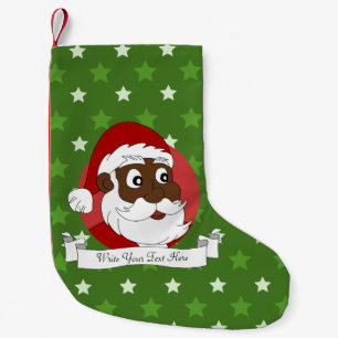 Petite Chaussette De Noël Dessin animé de Père Noël noir
