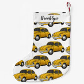 Petite Chaussette De Noël Dessin animé de voiture classique (Dos)