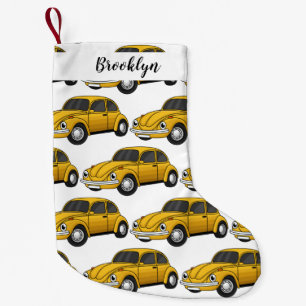 Petite Chaussette De Noël Dessin animé de voiture classique