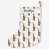 Petite Chaussette De Noël dessin animé saxophone (Dos)