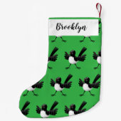 Petite Chaussette De Noël Dessin de l'Australien Willie Wagtail (Dos)