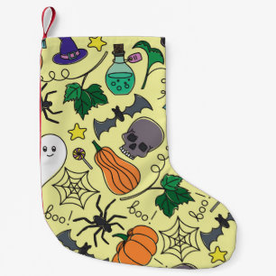 Petite Chaussette De Noël Dessin d'Halloween : Motif Vintage vibrant