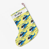 Petite Chaussette De Noël Dessin d'hélicoptère du service de police mignon (Dos (Accrochage))