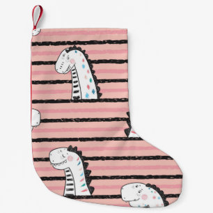 Petite Chaussette De Noël Dessin mignon Dinosaures vintage motif sans joint.