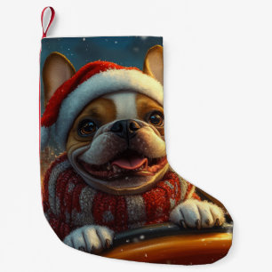 Petite Chaussette De Noël Dessous de verre à rouleaux de chien de boîte Noël