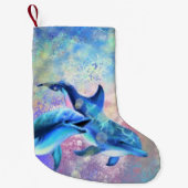 Petite Chaussette De Noël Deux Dauphins Noël Stocker (Devant)