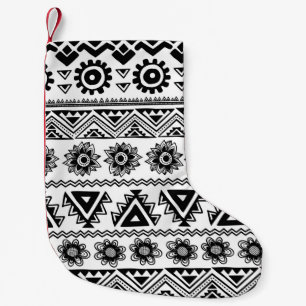 Petite Chaussette De Noël Deuxième ethnie tribale, motif sans coutures.