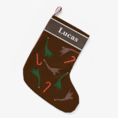 Petite Chaussette De Noël Dinosaur Motif de Noël (Devant (Accrochage))
