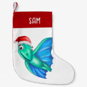 Petite Chaussette De Noël Dinosaur Stockage de Noël | Cute Dinosaur Vert (Devant)