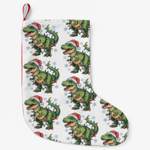 Petite Chaussette De Noël Dinosaure de Noël T Rex Joyeux Noël Lumières Santa