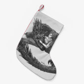 Petite Chaussette De Noël Dinosaure endormi (Devant (Accrochage))