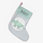 Petite Chaussette De Noël Dinosaure et nom du mignon bébé chien Dinosaure (Devant (Accrochage))