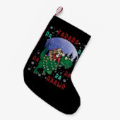 Petite Chaussette De Noël Dinosaure Santa Claus (Devant (Accrochage))