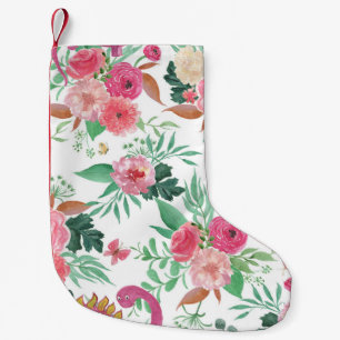 Petite Chaussette De Noël Dinosaures Vintage motif floral