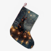 Petite Chaussette De Noël Doberman Christmas Festive Voyage (Devant (Accrochage))