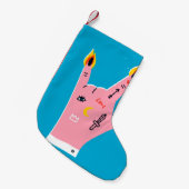 Petite Chaussette De Noël doigts de feu Abstraits (Devant (Accrochage))