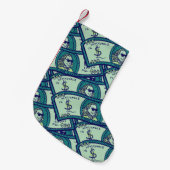 Petite Chaussette De Noël Dollar Billets : Motif d'argent transparent (Devant (Accrochage))