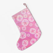 Petite Chaussette De Noël Dollar de sable blanc et rose (Dos (Accrochage))