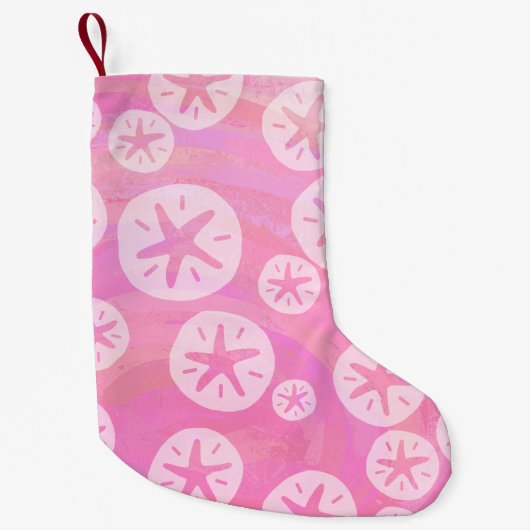 Petite Chaussette De Noël Dollar de sable blanc et rose (Devant)