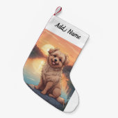 Petite Chaussette De Noël Doodle Chien (Devant (Accrochage))