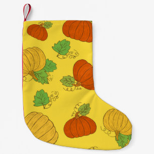 Petite Chaussette De Noël Doodle citrouille : Main Tirée sans couture