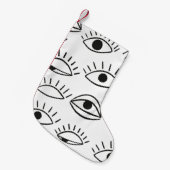 Petite Chaussette De Noël Doodle eye, motif sans soudure. (Devant (Accrochage))