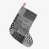 Petite Chaussette De Noël Doodle noir blanc : Ethnic Seamless (Devant (Accrochage))