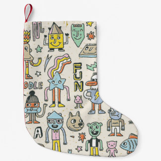 Petite Chaussette De Noël Doodles Wacky : jeu de caractères Vintage