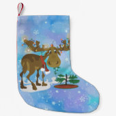 Petite Chaussette De Noël ~ d'orignaux de Noël (Devant)