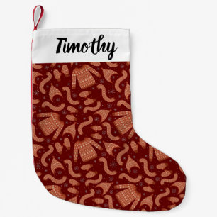 Petite Chaussette De Noël Douille de Noël moche Casquette Scarf Rouge Blanc