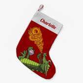 Petite Chaussette De Noël Dragon d'ail (Devant (Accrochage))