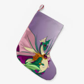 Petite Chaussette De Noël Dragon de fleur (Devant (Accrochage))