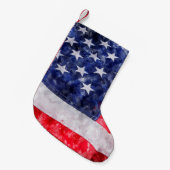 Petite Chaussette De Noël Drapeau américain (Devant (Accrochage))