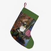 Petite Chaussette De Noël Drapeau américain de Camouflage Père Noël (Devant (Accrochage))