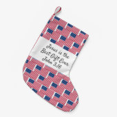 Petite Chaussette De Noël DRAPEAU AMÉRICAIN Personnalisé (Devant (Accrochage))