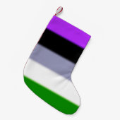 Petite Chaussette De Noël Drapeau de fierté de Falln Genderqueer (Devant (Accrochage))