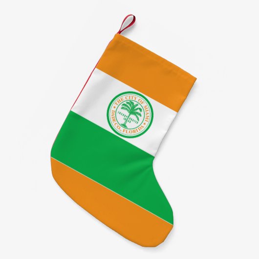 Petite Chaussette De Noël Drapeau de Miami, Floride (Devant (Accrochage))