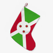Petite Chaussette De Noël Drapeau de Noël du Burundi (Devant (Accrochage))